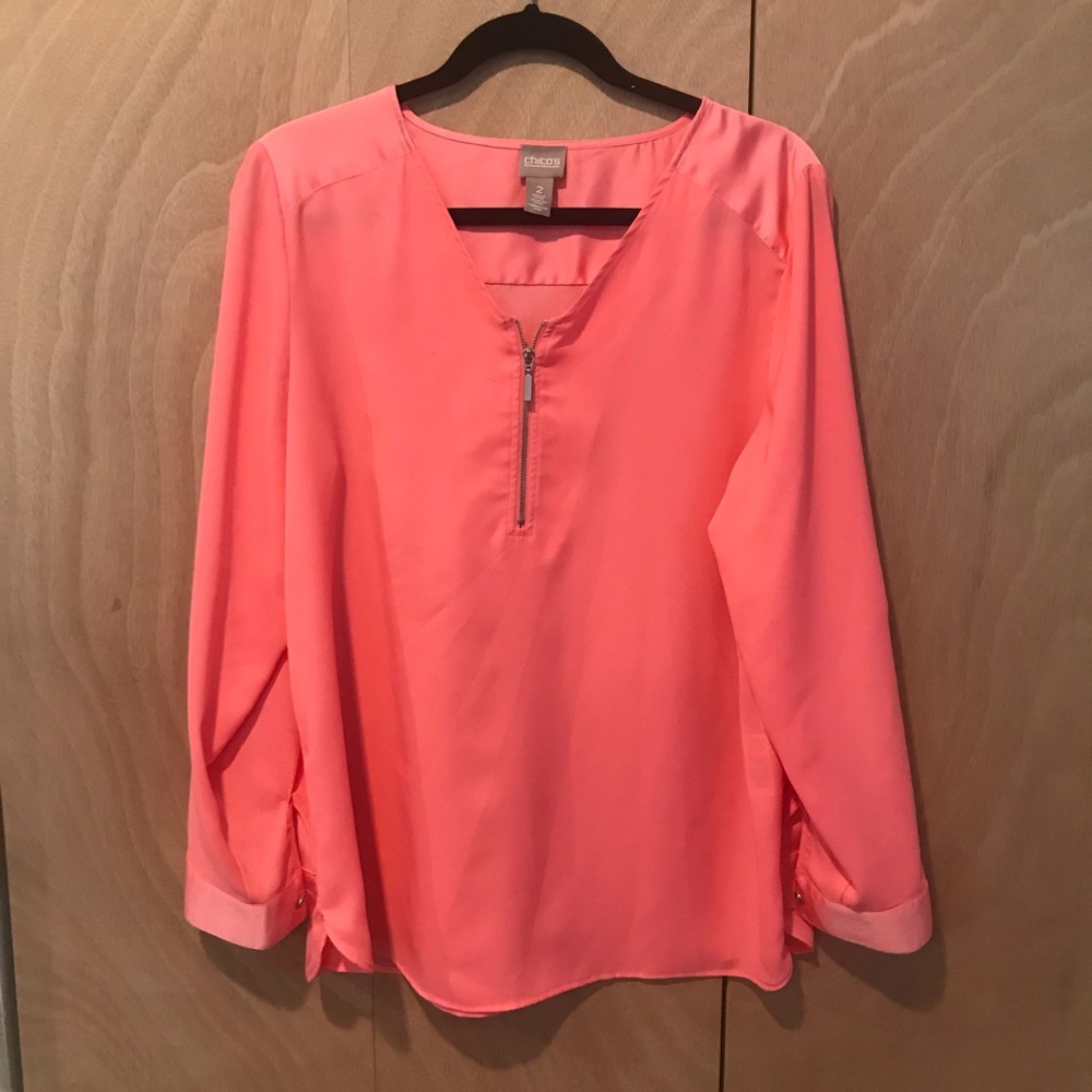Chico’s zip front blouse